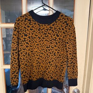 Daily Ritual Black and Brown Knit Sweater